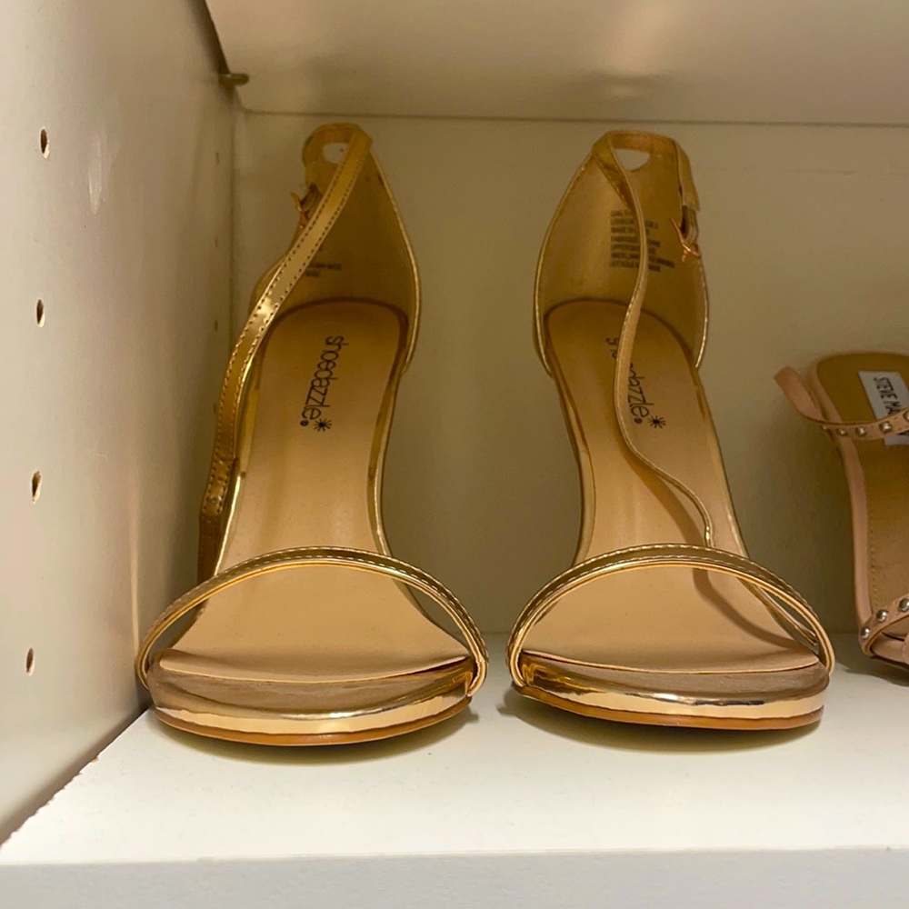 Never worn gold heels